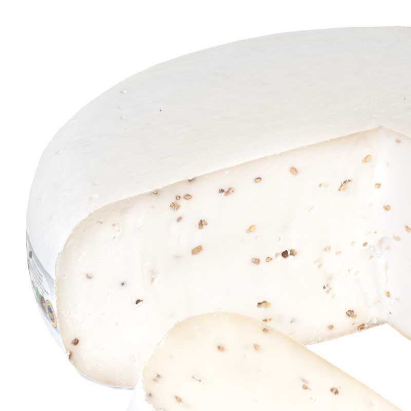 Getost:  mild koriander bockhornsklöver, lagrad 8 veckor / Pastöriserad Getmjölk